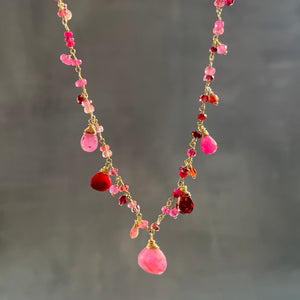 Duchess Necklace with Rubies, Pink Sapphire, Tourmaline