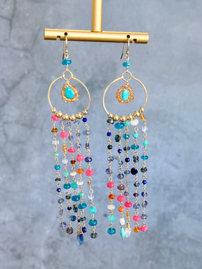 Luxe Key West Sunset Chandelier Earrings
