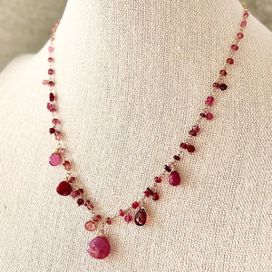 Duchess Necklace with Rubies, Pink Sapphire, Tourmaline