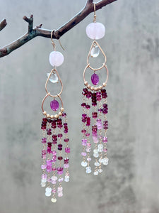 Pink Sapphire Luxe Ombré Chandeliers