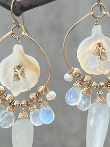 Mother of Pearl Lily Luxe Chandeliers