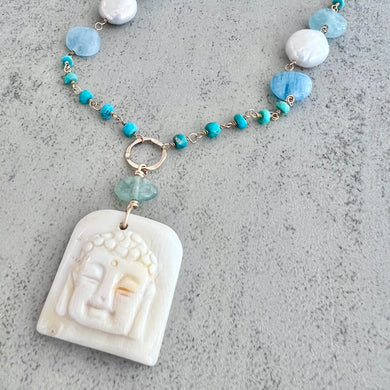 Carved Buddha Linked Necklace