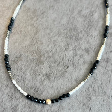 Colorblock Black and White Cleo Necklace