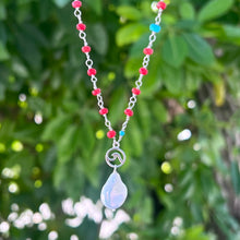 Sterling Turquoise and Coral Tidal Necklace