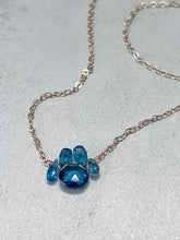 Blue Topaz Petite Paw Necklace