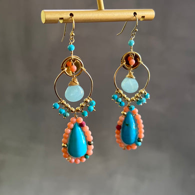 Her Coral Majesty Chandelier Earrings