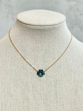 Blue Topaz Petite Paw Necklace