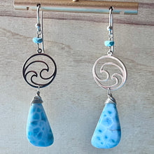 Sterling Larimar Seafoam  Earrings