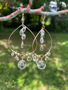 Quartz Luxe Evangelique Chandelier Earrings