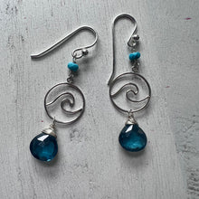 London Blue Topaz Sterling Tidal Earrings
