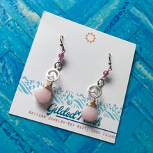 Pink Opal Mixed Metal Petite Tidal Earrings