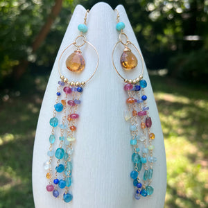 Luxe Key West Sunset Chandelier Earrings