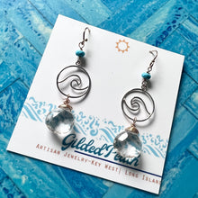 Quartz Mixed Metal Tidal Earrings